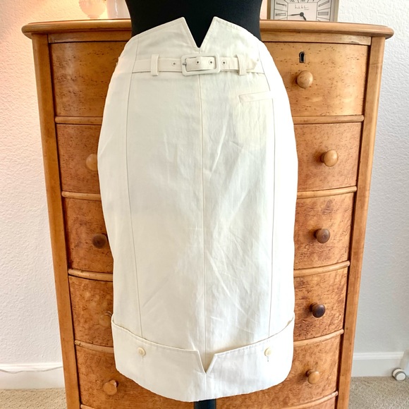 Vintage Pauw Amsterdam Cream Sailor Pencil Skirt - Picture 3 of 14